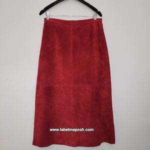 100% suede straight maxi